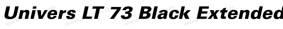 Univers LT 73 Black Extended Oblique字体转换